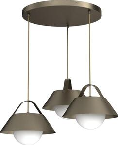 Pendul pe cablu FUNDA 3xE27/15W/230V bronz