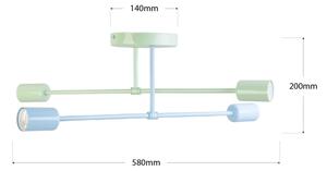 Lustră aplicată CAMBRIDGE, 4 x soclu E27, 15 W, 230 V, verde/albastru