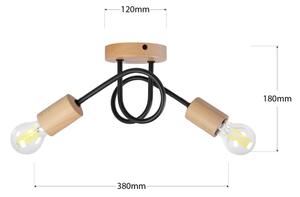 Candelabru aplicat OXFORD 2xE27/15W/230V pin/negru