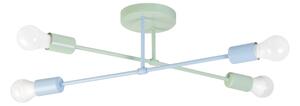 Lustră aplicată CAMBRIDGE, 4 x soclu E27, 15 W, 230 V, verde/albastru