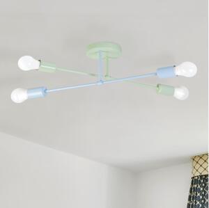 Lustră aplicată CAMBRIDGE, 4 x soclu E27, 15 W, 230 V, verde/albastru