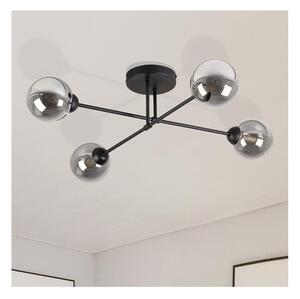 Lustră aplicată OBSIDIAN 4xG9/10W/230V negru/gri fumuriu