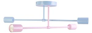 Lustru aplicat CAMBRIDGE 4xE27/15W/230V albastru/roz