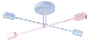 Lustru aplicat CAMBRIDGE 4xE27/15W/230V albastru/roz