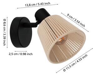 Eglo 44138 - Aplică spot de perete SEAGARD 1xE14/40W/230V, bej/negru