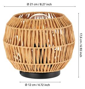 Eglo 44145 - Lampă de masă SHELDON 1xE27/40W/230V maro