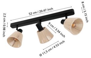 Eglo 44141 - Spot SEAGARD 3xE14/40W/230V bej/negru