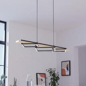 Eglo 901927 - Lustră suspendată pe cablu LED BOYAL 2xLED/13W/230V+LED/16W negru/bej