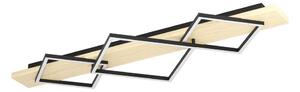 Eglo 901931 - Plafonieră LED BOYA 2xLED/13W/230V + LED/16W negru/bej