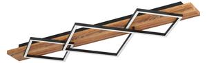 Eglo 901936 - Plafonieră LED BOYA 2xLED/13W/230V + LED/16W negru/maro