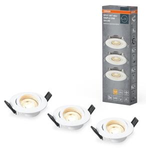 Osram - Set 3x corpuri de iluminat încastrate SPOT LED/4,9W/230V 2700K albe