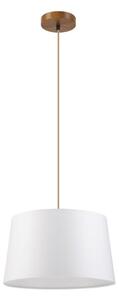 Lustră pe cablu AIDA 1xE27/60W/230V, diam. 35 cm, stejar/maro/alb