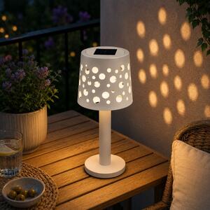 Lampă solară cu LED, H&S Collection, pentru grădină, terasă și exterior, culoare gri