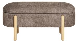 Bancă cu spațiu de depozitare, maro/natur, design elegant