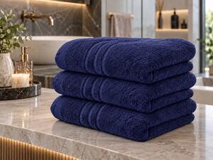 Prosop CONFORT 70 x 140 cm albastru inchis, 100% bumbac