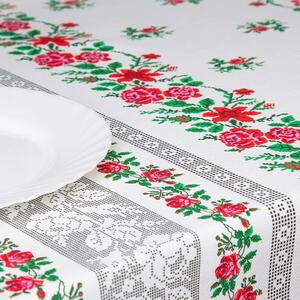 Fata de masa Roses, bumbac 100%, multicolor