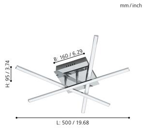 Plafonieră LED Eglo 55707, 3 x LED, 3,5 W, 230 V