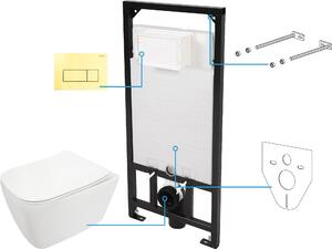 Deante Hiacynt New set cadru și vas wc, capac+ buton de spălare CDY_Z6ZPW