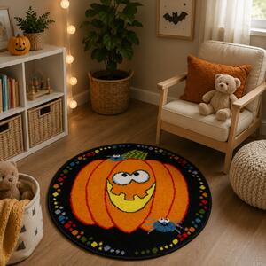 Covor Kolibri, Rotund, Halloween Dovleac, 67x67 cm, 2300 gr mp