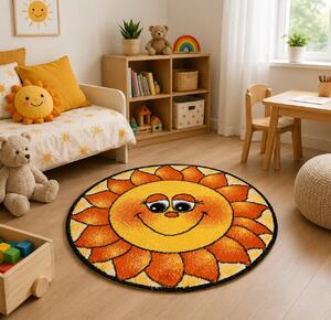 Covor Kolibri, Rotund, Floarea Soarelui, 11175, 67x67 cm, 2300 gr mp