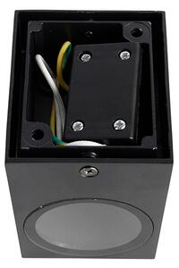 Lampa de perete moderna neagra IP44 - Baleno