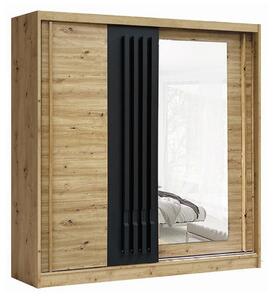 Dressing AVANTGARDE AV5-20, stejar artisan, PAL, cu 2 usi, 200x59x215