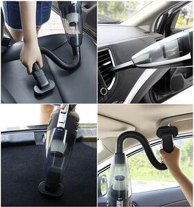 Aspirator auto fără fir cu ciclon, portabil - 2600 mAh, cu accesorii