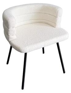 Scaun LUNA - modern,rotund, tapițat cu material textil și picioare din fier