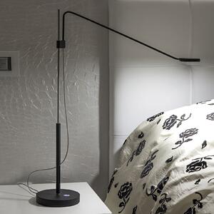 ICONE Tecla - lampă de birou grațioasă cu LED-uri, reglabil, Negru, Studiu / Birou, Metal, Modern