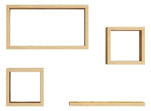 Set rafturi de perete 3 buc Babine Pako World Stejar 84x15x44 cm
