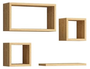 Set rafturi de perete 3 buc Babine Pako World Stejar 84x15x44 cm