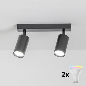 Brilagi - Spot LED RGBW reglabil SELE 2xGU10/4,8W/230V, negru