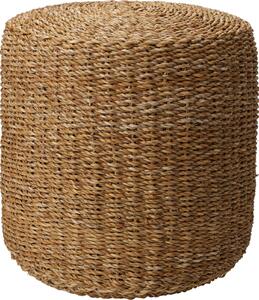 Puf taburet rotund din iarba de mare, Ø 40 cm