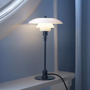 Louis Poulsen Lampa de masă PH 2/1, albastru închis, Ø 20 cm, Albastru, Camera de zi / sufragerie, Sticlă, Design