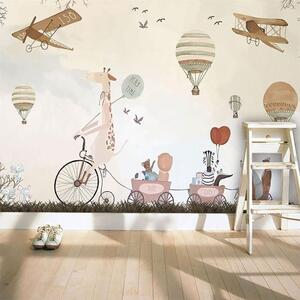Tapet Parada tehnicii aerului în stil acuarelă, Fototapet Pentru Copii, u08348 : Uwalls.ro