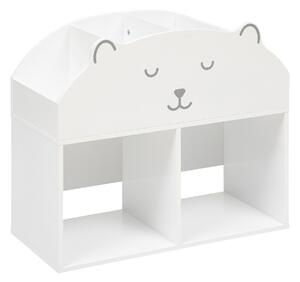 Raft pentru cărți pentru copii ursulet TEDDY, 56 x 30 x 64 cm