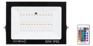 Proiector LED RGB 50W Novelite IP65 Exterior 195x30x140mm - Iluminat Arhitectural Multicolor pentru Fatade, Gradini si Design Modern Eficient