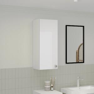 Corp haaus Zaria, Suspendat, 1 Usa, Alb lucios/Alb, MDF, L 30 x l 22 x H 72 cm
