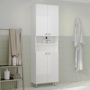 Soldat haaus Zaria, 4 Usi, Alb lucios/Alb, MDF, L 60 x l 27 x H 190 cm
