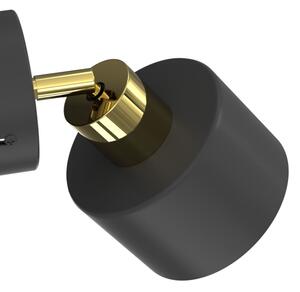 Aplica de perete tip spot PARKLA 1xE27/15W/230V negru/auriu