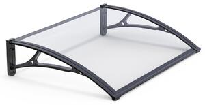 Copertină PRO 150x100 cm din aluminiu și plexiglas – Negru/Transparent