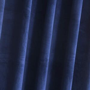 Draperie din catifea cu rejansa transparenta cu ate pentru galerie, Madison, densitate 700 g/ml, Albastru, 1 buc