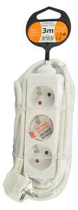 Cablu prelungitor 3Z - 3m, alb