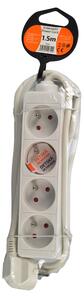Cablu prelungitor 4Z - 1,5m, alb
