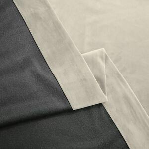 Set draperie din catifea blackout cu rejansa transparenta cu ate pentru galerie, Madison, densitate 700 g/ml, Meringue, 2 buc