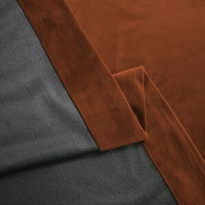 Set draperie din catifea blackout cu rejansa transparenta cu ate pentru galerie, Madison, densitate 700 g/ml, Sepia, 2 buc