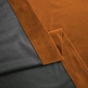 Set draperie din catifea blackout cu rejansa transparenta cu ate pentru galerie, Madison, densitate 700 g/ml, Bronze, 2 buc