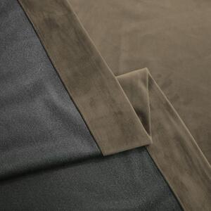 Set draperie din catifea blackout cu rejansa din bumbac tip fagure, Madison, densitate 700 g/ml, Stonewall, 2 buc