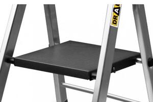 Scară din aluminiu cu 3 trepte, raft și capacitate de încărcare 125 kg