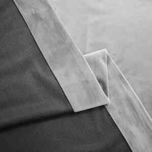 Set draperie din catifea blackout cu rejansa din bumbac tip fagure, Madison, densitate 700 g/ml, Bright White, 2 buc